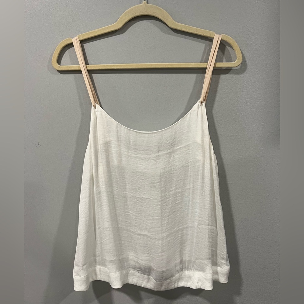 Free People Satin Ivory Blouse